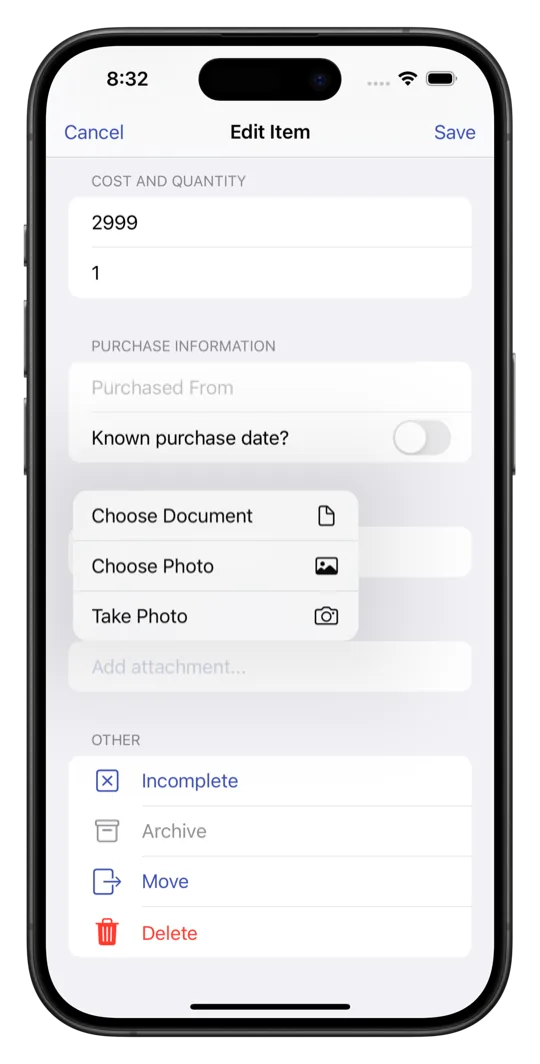 Add Attachment