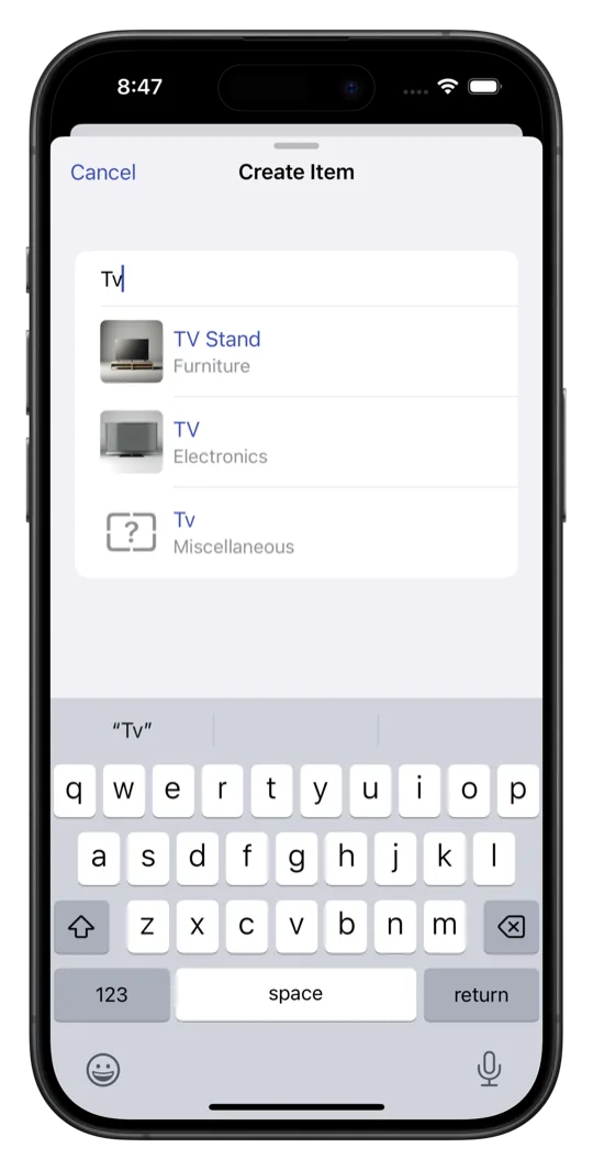 Create Item