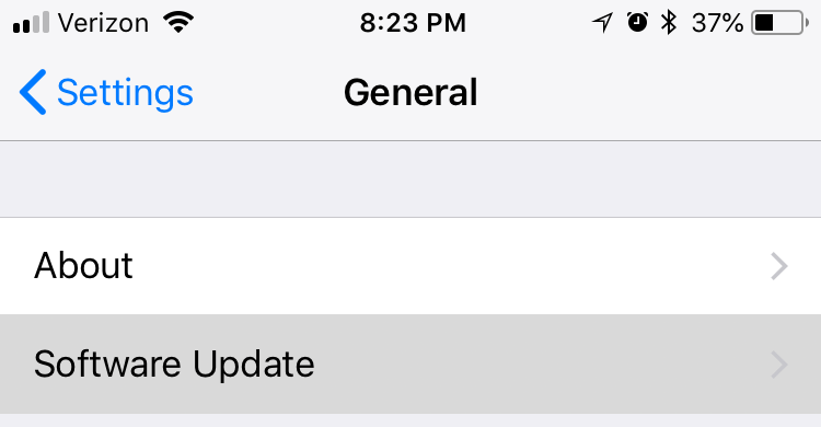 iOS Settings