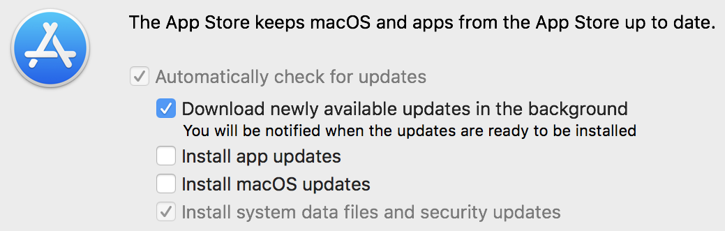 macOS App Store updates